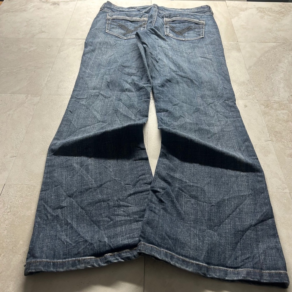 Vanity Jeans Bootcut Dark Wash Blue Women Size 30x33 Y2K Stretch Denim 1108